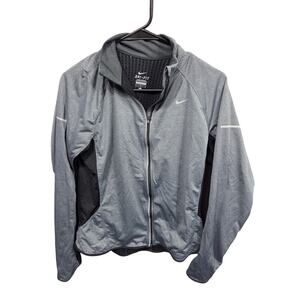 Gray and Black Athletic Jacket - Nike - L